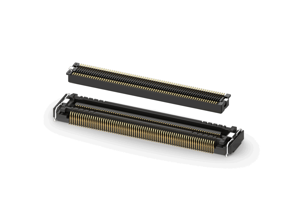 DUS Series 0.4 mm pitch floating board-to-board connector, plug and receptacle